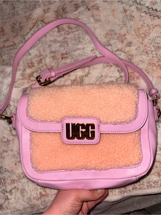 UGG Handbags - UGG Pink Shearling Dalton Crossbody Bag